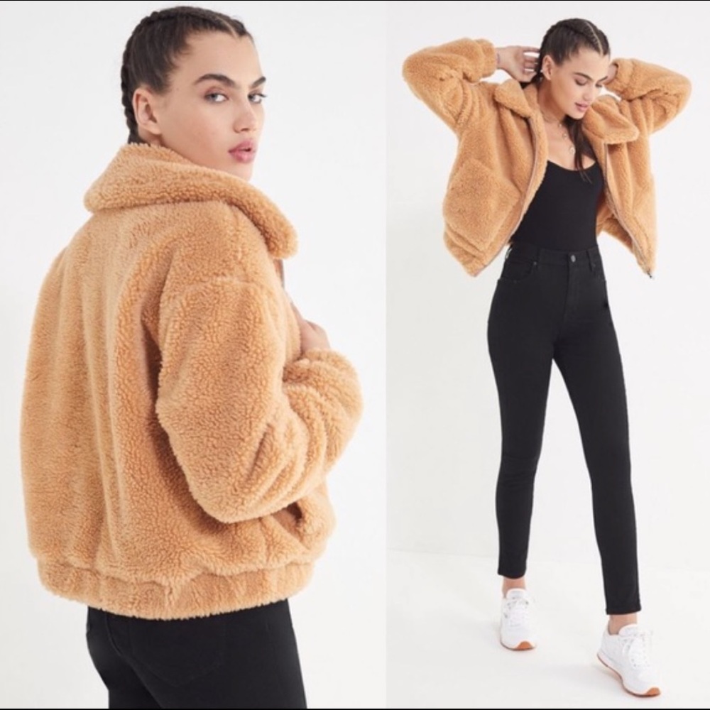 Barely NEW! Urban Outfitters cropper teddy Jacket